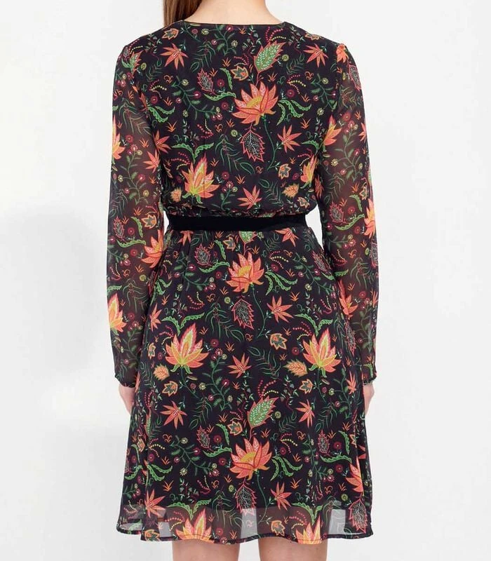 Vloeiende Jurk Bedrukte Sluier DASKAL 5 Vloeiende Jurk Bedrukte Sluier DASKAL - Afbeelding 3