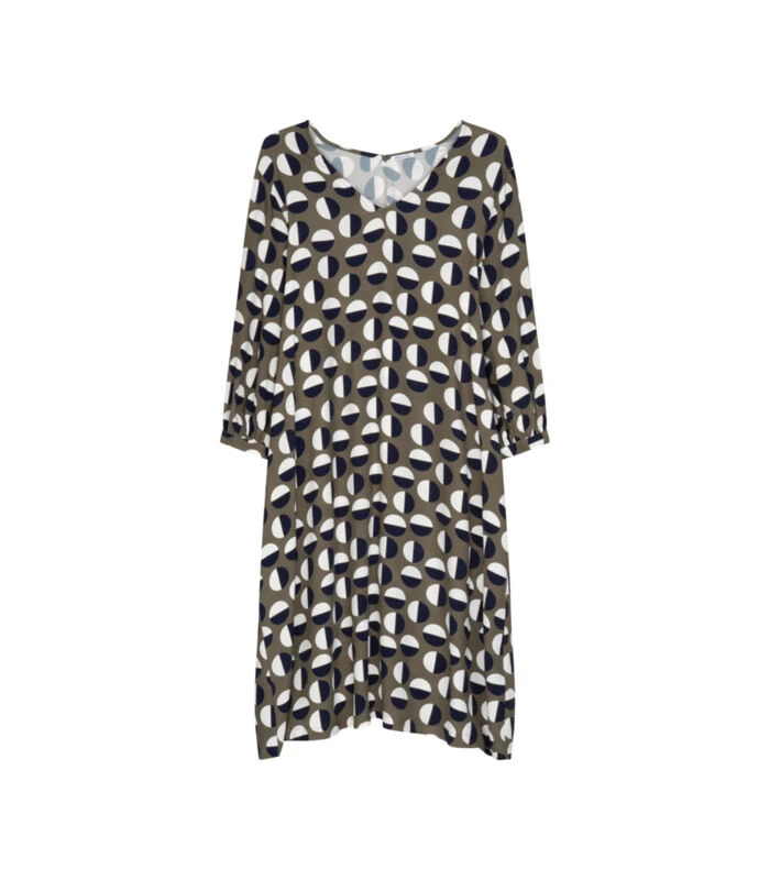 Seidensticker Jurk Stippen 3/4 Mouwen V-Hals 7 Seidensticker Jurk Stippen 3/4 Mouwen V-Hals - Afbeelding 5