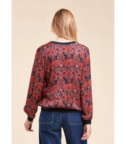 Top In Bedrukte Viscose Satijn -VivaMode Winkel 919656d1c61f42e281d9800910a549b5