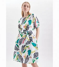 Seidensticker Jurk Bloemen Korte Mouwen Ronde Hals 11 Seidensticker Jurk Bloemen Korte Mouwen Ronde Hals -VivaMode Winkel 920ef07a9e2c4882830714008b3f7127