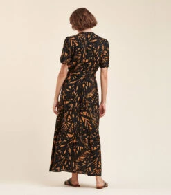 Lange Jurk Met Groenteprint -VivaMode Winkel 941104127ac846128ea5cf34f9580626