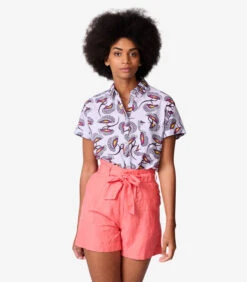 OXBOW Short Met Hoge Taille En Riem O1ORNELLA