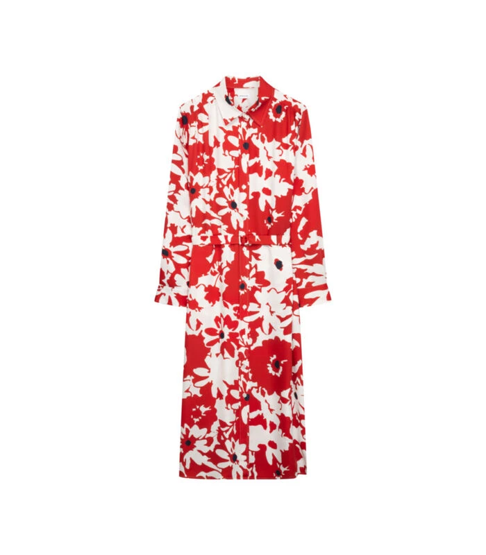 Seidensticker Jurk Bloemen Lange Mouwen Kraag 7 Seidensticker Jurk Bloemen Lange Mouwen Kraag - Afbeelding 5