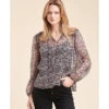 Voldoende Top Met Bloemrijke Print In Polyester Sluier -VivaMode Winkel 9c679211554640d1916a5f496baac4b2