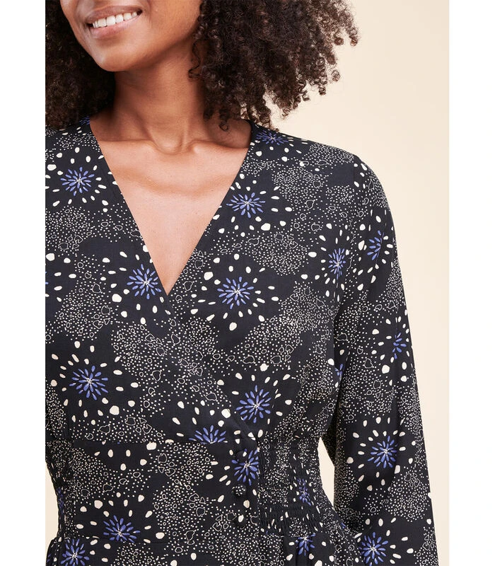 Lange Overslagjurk Van Milieuvriendelijke Ecovero™-viscose, Met Print 6 Lange Overslagjurk Van Milieuvriendelijke Ecovero™-viscose, Met Print - Afbeelding 4