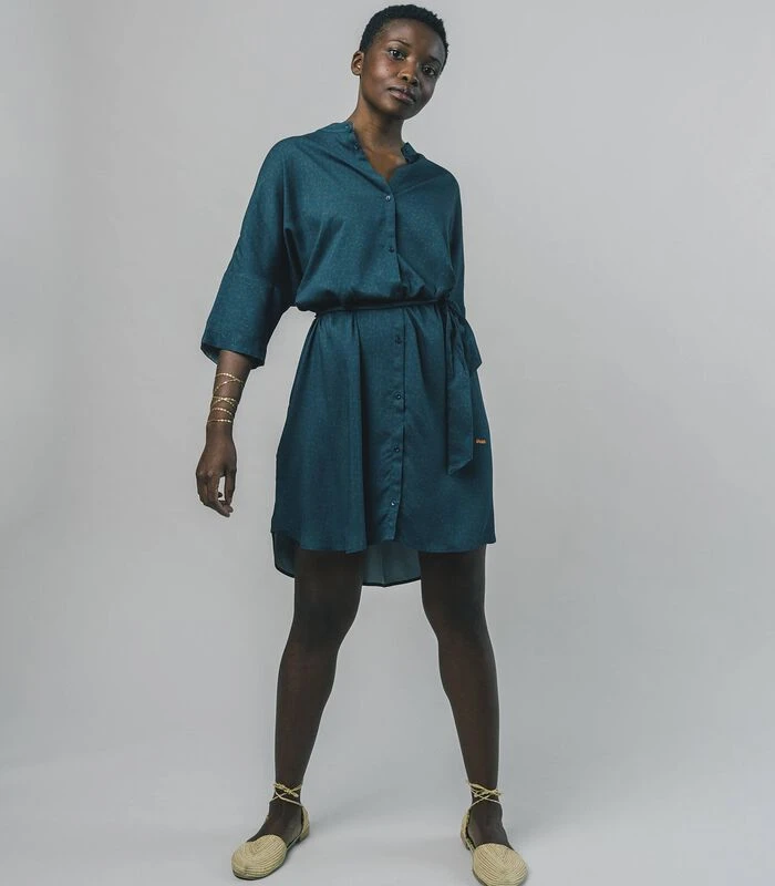 Brava Fabrics Jurk - Blauw 5 Brava Fabrics Jurk - Blauw - Afbeelding 3