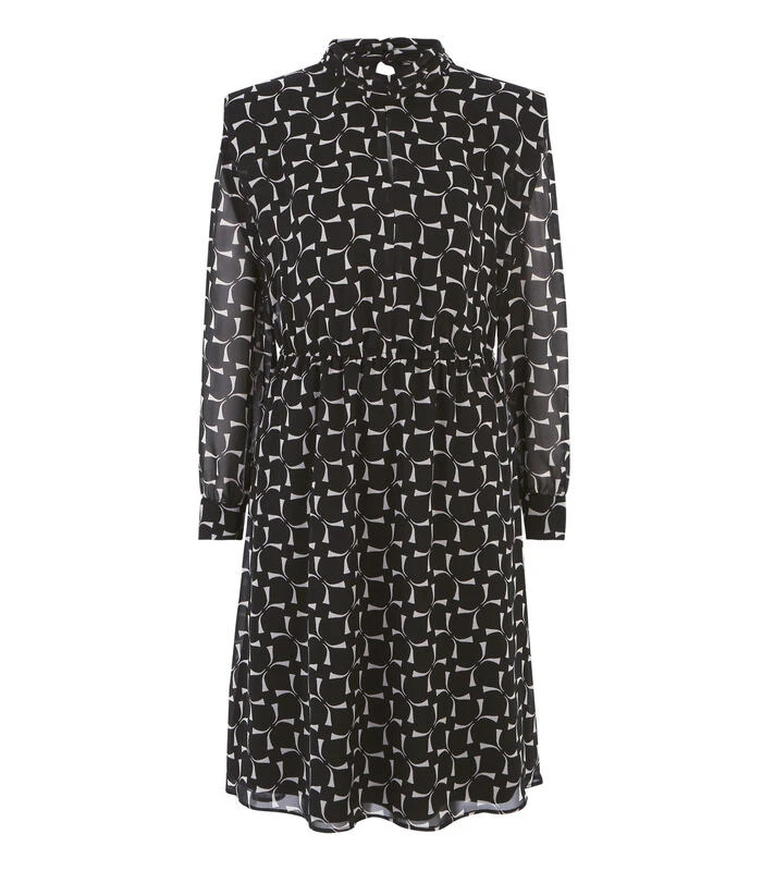 Midi-jurk Met Hoge Kraag 5 Midi-jurk Met Hoge Kraag - Afbeelding 3