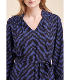 Middenlengte Met Tweekleurige Printjurk -VivaMode Winkel a79a81bdbf7646ca946d705af16757a5