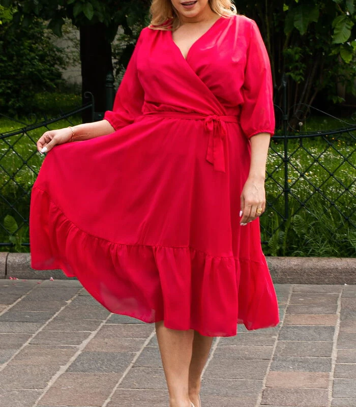 GERARDA Uitlopende Chiffon Formele Jurk 4 GERARDA Uitlopende Chiffon Formele Jurk - Afbeelding 2