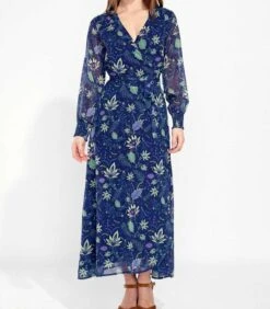 Lange Vloeiende Jurk Bedrukte Sluier MALADA -VivaMode Winkel bbf0e8c4bf9143f0b5ea61b58dbd2983