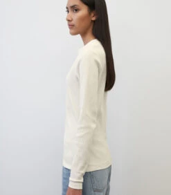 Longsleeve Met Geribde Ronde Hals -VivaMode Winkel bd0e4a68333441a8949431e0c9137850