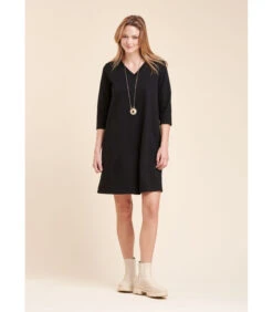 Wijd Uitlopende Jurk Van Milano Jerseystof