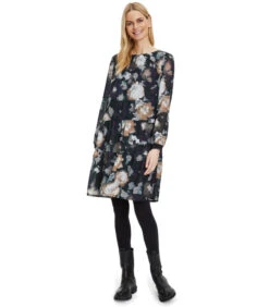 Betty Barclay Chiffon Jurk Met Stroken