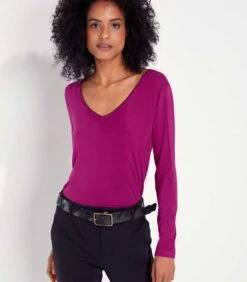 Vloeiend T-shirt Met V-hals JAIPUR