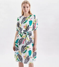 Seidensticker Jurk Bloemen Korte Mouwen Ronde Hals