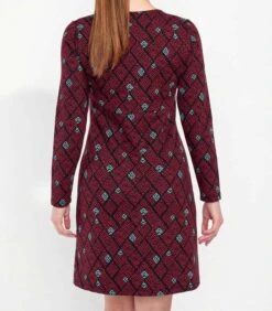 Bedrukte Rechte Jurk WABI -VivaMode Winkel cd541ad28c1d49f282c45eaffba8dbe1