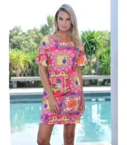 DANY Tijgerprint Rechte Jurk -VivaMode Winkel d0942587ab904e3fb6ecedbf52b80986