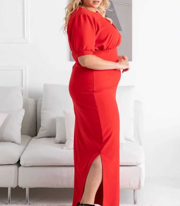 Avondjurk Met Druppelvormige Halslijn En Lange ARATA-split Aan De Zijkant 4 Avondjurk Met Druppelvormige Halslijn En Lange ARATA-split Aan De Zijkant - Afbeelding 2