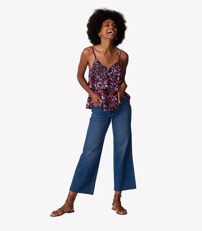 OXBOW Bedrukte Top Met Spaghettibandjes O1CAMELIA 6 OXBOW Bedrukte Top Met Spaghettibandjes O1CAMELIA - Afbeelding 4