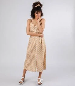 Brava Fabrics Jurk - Bruin -VivaMode Winkel d8886e603e3b4cd4979c8df798ea80a7