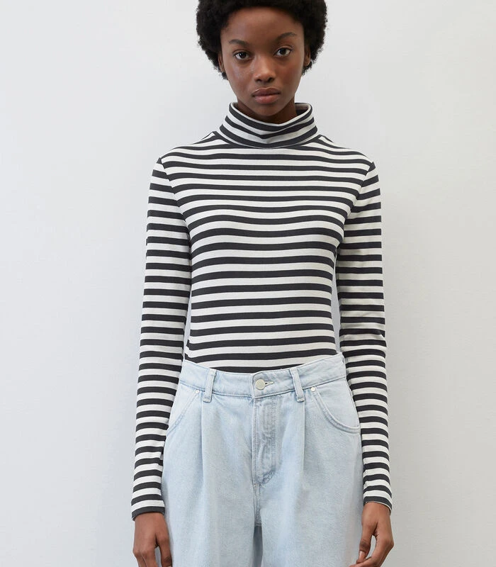 Gestreepte Longsleeve Met Col 3 Gestreepte Longsleeve Met Col