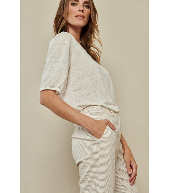 Effen Ecru T-shirt 3 Effen Ecru T-shirt