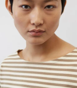 Marc O'Polo Gestreept T-shirt Van Heavy Jersey Loose -VivaMode Winkel dfab205fd51c42d09546cc35f39f1d57