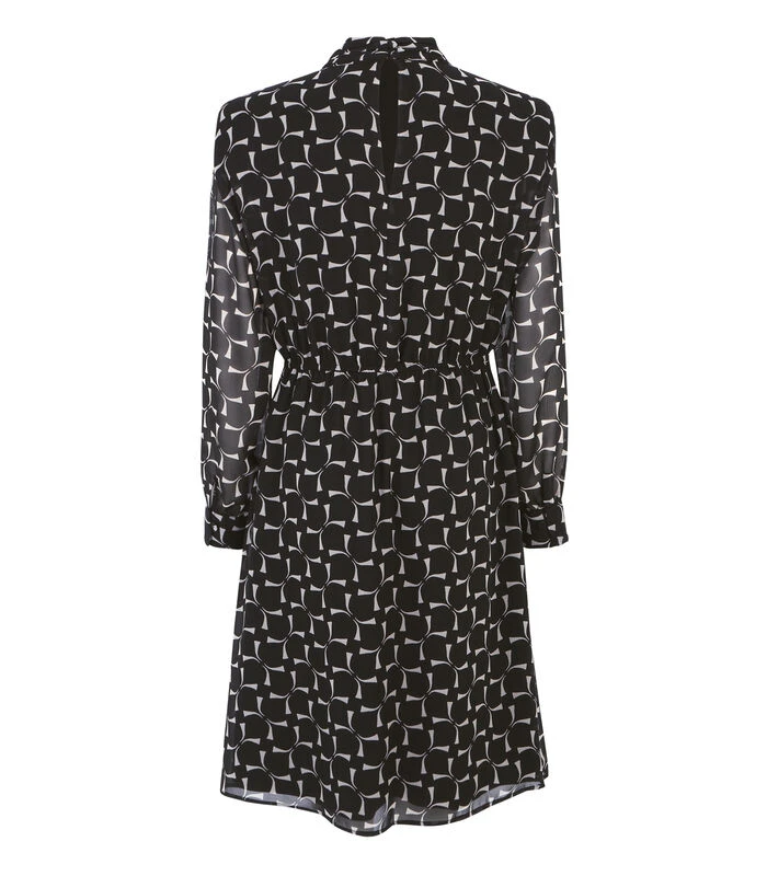 Midi-jurk Met Hoge Kraag 6 Midi-jurk Met Hoge Kraag - Afbeelding 4