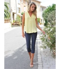 Stretch Broek Met Bloemen INKA -VivaMode Winkel e864b273a754412b9d3047fa0ea4e8d5