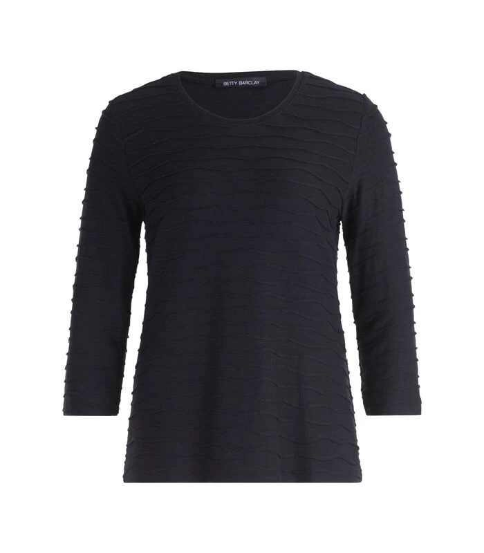 Betty Barclay Shirt Met Ronde Hals Met Golvende Structuur 5 Betty Barclay Shirt Met Ronde Hals Met Golvende Structuur - Afbeelding 3
