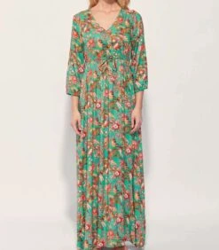 Ecovero Bedrukte Lange Jurk QUIMPUR -VivaMode Winkel f2346eeffa554132aae576fad43f22c9