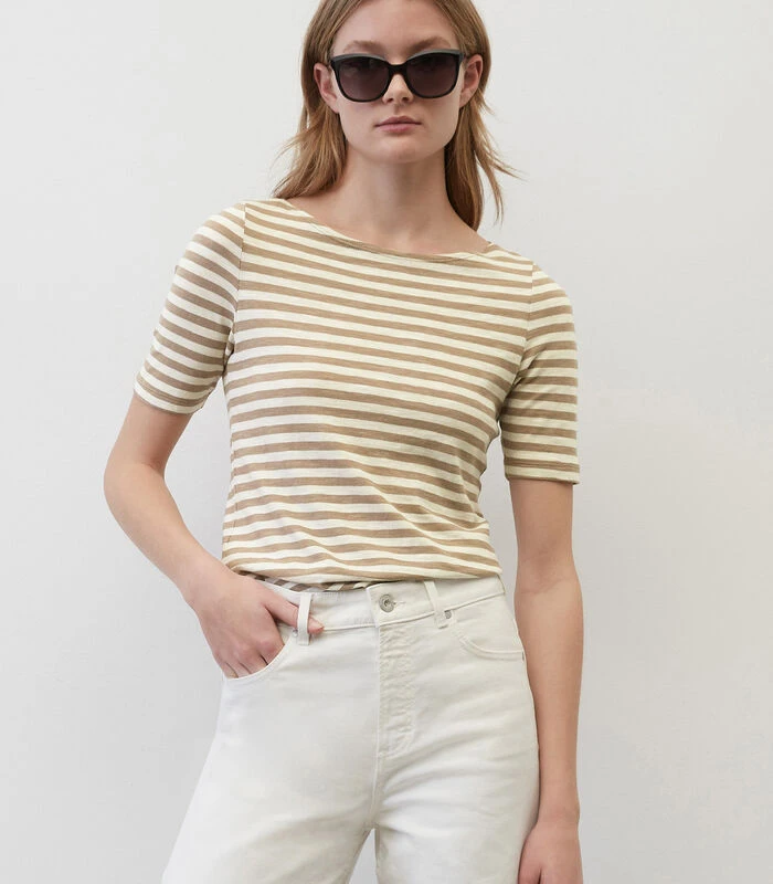 Marc O'Polo Gestreept T-shirt Slim 3 Marc O'Polo Gestreept T-shirt Slim - Afbeelding 2