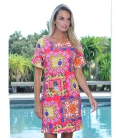 DANY Tijgerprint Rechte Jurk -VivaMode Winkel f28b63b6908b458f9bc99994ed89be86