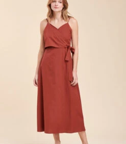 Lange Jurk Van Katoen Met Dunne Bandjes