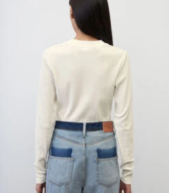 Longsleeve Met Geribde Ronde Hals -VivaMode Winkel f550db4f117a4e10a8fbf1163141d777