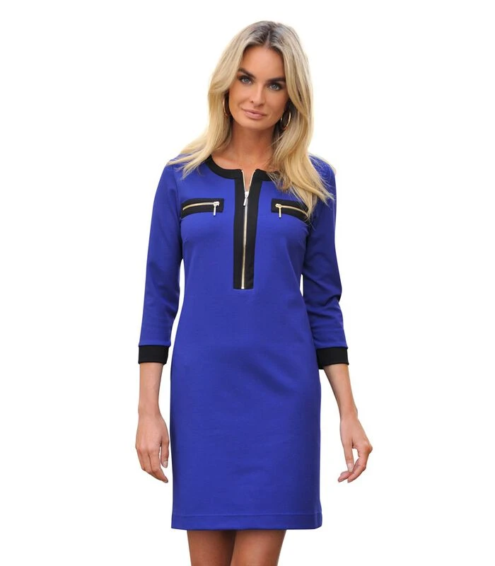 Bradford Driekwart Mouw Rechte Milano Jurk 3 Bradford Driekwart Mouw Rechte Milano Jurk