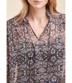Voldoende Top Met Bloemrijke Print In Polyester Sluier -VivaMode Winkel fe26c001addb4a22a339b1cb8f8478bd